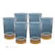 MADDY Ensemble de 6 verres à boisson authentiques et modernes peints à la main en verre de qualité supérieure.