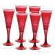 MANHATTAN Ensemble de 6 flûtes authentiques peintes à la main en verre de qualité supérieure.