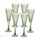 MANHATTAN Ensemble de 6 flûtes authentiques peintes à la main en verre de qualité supérieure.