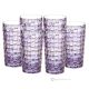 MANHATTAN Ensemble de 6 verres à boisson authentiques et modernes peints à la main en verre de qualité supérieure.