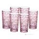 MANHATTAN Ensemble de 6 verres à boisson authentiques et modernes peints à la main en verre de qualité supérieure.