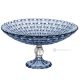 MANHATTAN Bol à dessert, pièce maîtresse décorative moderne en verre de qualité supérieure peinte à la main.-Bleu