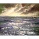 MER Peinture acrylique moderne sur toile Made in Italy 