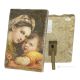 Ornement MADONNA DELLA SEGGIOLA en marbre jaune Made in Italy