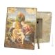 Ornement SAINTE FAMILLE CANIGIANI en marbre jaune Made in Italy
