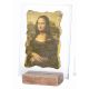 Ornement LA GIOCONDA en marbre jaune et rouge sur cristal Made in Italy