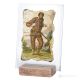 Ornement ARLECCHINO en marbre jaune et rouge sur cristal Made in Italy