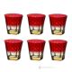 MIDO Ensemble de 6 authentiques verres à eau modernes peints à la main en verre de qualité supérieure.