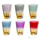 MIDO Ensemble de 6 verres à boisson authentiques et modernes peints à la main en verre de qualité supérieure.