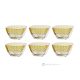 MIDO Ensemble de 6 tasses à dessert, design moderne, verre peint à la main de qualité supérieure.