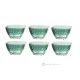 MIDO Ensemble de 6 tasses à dessert, design moderne, verre peint à la main de qualité supérieure.