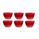 MIDO Ensemble de 6 tasses à dessert, design moderne, verre peint à la main de qualité supérieure.