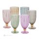 MILA Ensemble de 6 verres à boisson authentiques et modernes peints à la main en verre de qualité supérieure.