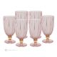 MILA Ensemble de 6 verres à boisson authentiques et modernes peints à la main en verre de qualité supérieure.