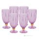 MILA Ensemble de 6 verres à boisson authentiques et modernes peints à la main en verre de qualité supérieure.