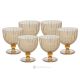 MILA Ensemble de 6 authentiques verres à dessert peints à la main en verre de qualité supérieure.
