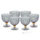 MILA Ensemble de 6 authentiques verres à dessert peints à la main en verre de qualité supérieure.
