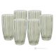 MILA Ensemble de 6 verres à boisson authentiques et modernes peints à la main en verre de qualité supérieure.