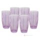 MILA Ensemble de 6 verres à boisson authentiques et modernes peints à la main en verre de qualité supérieure.