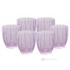 MILA Ensemble de 6 authentiques verres à eau modernes peints à la main en verre de qualité supérieure.