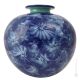 VASE BOULE MILLEFIORI BLEU Authentique vase en céramique frioulane fabriqué et peint à la main Made in Italy
