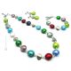 PARURE FRANCESCA parure de bijoux artistiques collier collier bracelet boucles d'oreilles perles en verre de Murano fait à la main authentique Made in Italy