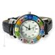 MONTRE-BRACELET ESPACE avec authentique verre de Murano fait à la main Murrine Made in Italy