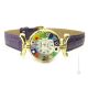 MONTRE-BRACELET POUR DAME avec authentique verre de Murano fait à la main Murrine Made in Italy
