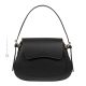 Sac main et bandoulière femme ANNABELLE en véritable cuir noir fabriqué à la main