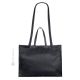 Sac bandoulière femme JIULIE Shopper cabas en véritable cuir noir fabriqué à la main