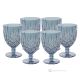NOBLE Ensemble de 6 verres à eau authentiques peints à la main en verre de qualité supérieure.