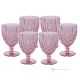 NOBLE Ensemble de 6 verres à eau authentiques peints à la main en verre de qualité supérieure.