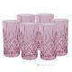 NOBLE Ensemble de 6 verres à boisson authentiques et modernes peints à la main en verre de qualité supérieure.