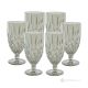 NOBLE Ensemble de 6 verres à boisson authentiques et modernes peints à la main en verre de qualité supérieure.