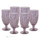 NOBLE Ensemble de 6 verres à boisson authentiques et modernes peints à la main en verre de qualité supérieure.