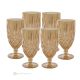 NOBLE Ensemble de 6 verres à boisson authentiques et modernes peints à la main en verre de qualité supérieure.