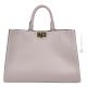 Sac bandoulière femme cabas CHICCA Shopper en vrai cuir artisanal rose 