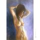 FEMME NUDE Peinture acrylique moderne sur toile Made in Italy 