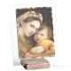 Ornement MADONNA DELLA SEGGIOLA en marbre Orfalese et rouge sur cristal Made in Italy