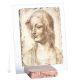 Ornement DONNA VOILED en marbre Orfalese et rouge sur cristal Made in Italy