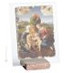 Ornement SAINTE FAMILLE CANIGIANI en marbre Orfalese et rouge sur cristal Made in Italy