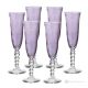 PERLE Ensemble de 6 flûtes authentiques peintes à la main en verre de qualité supérieure.