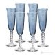 PERLE Ensemble de 6 flûtes authentiques peintes à la main en verre de qualité supérieure.