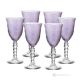 PERLE Ensemble de 6 authentiques verres à eau à pied peints à la main en verre de qualité supérieure.