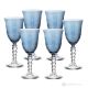 PERLE Ensemble de 6 authentiques verres à eau à pied peints à la main en verre de qualité supérieure.