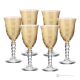 PERLE Ensemble de 6 authentiques verres à eau à pied peints à la main en verre de qualité supérieure.