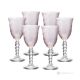 PERLE Ensemble de 6 authentiques verres à vin à pied peints à la main en verre de qualité supérieure.