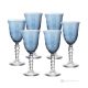 PERLE Ensemble de 6 authentiques verres à vin à pied peints à la main en verre de qualité supérieure.