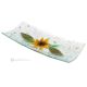 TOURNESOL – Centre de table, plateau, assiette de service, verre artistique fait main, design moderne
