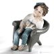 PIERO – Statuette Capodimonte, garçon de pure élégance en porcelaine fine et rare.